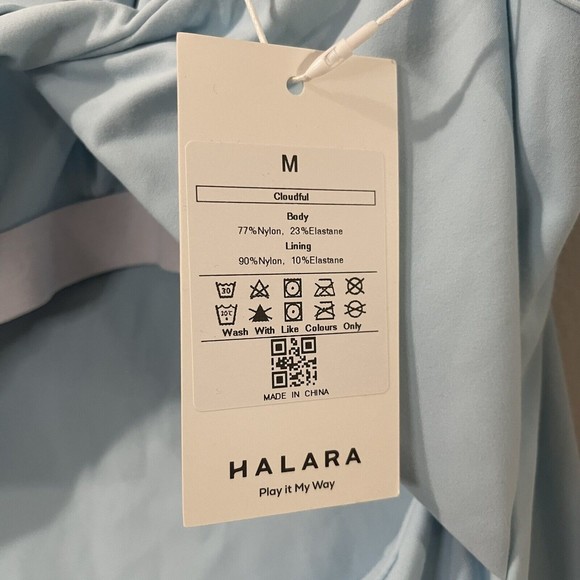 HALARA Dress Women’s Medium Blue NWT Cloudful Fabric Twisted Exercise Athleisure - Picture 3 of 8